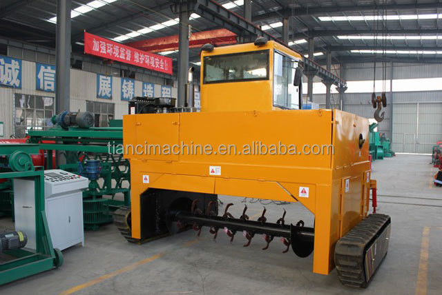 เครื่องหมุนคอมพอสต์ชนิดไดเซลครอลเลอร์ เครื่องหมุนคอมพอสต์ 500-1800m3/h ความจุ เครื่องประมวลผลการหมักหมักหมักออร์แกนิค