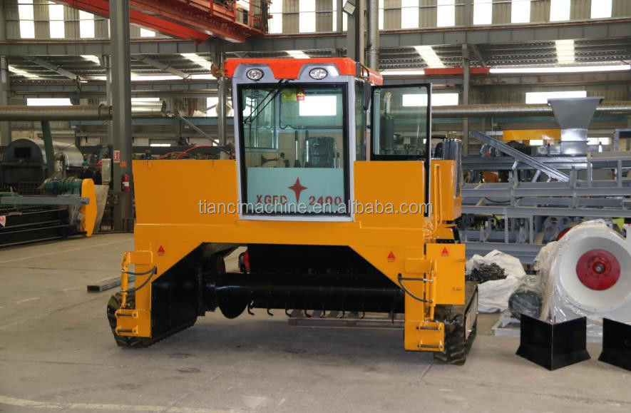 เครื่องหมุนคอมพอสต์ชนิดไดเซลครอลเลอร์ เครื่องหมุนคอมพอสต์ 500-1800m3/h ความจุ เครื่องประมวลผลการหมักหมักหมักออร์แกนิค