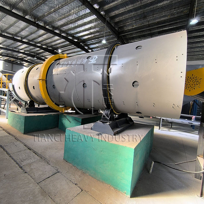 สายการผลิต Granulator กลองหมุนกับกลอง granulation สําหรับโรงงาน MAP Granular Crystal Monoammonium Compound Fertilizer