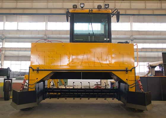 เครื่องทำปุ๋ยหมักแบบอินทรีย์ชนิดสายพานตีนตะขาบสำหรับการย่อยสลายแบบใช้อากาศบนกองดิน